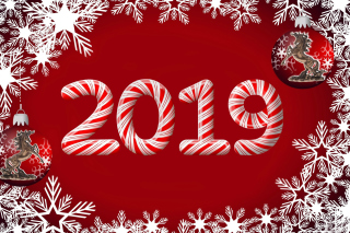 2019 New Year Red Style Wallpaper for Android, iPhone and iPad