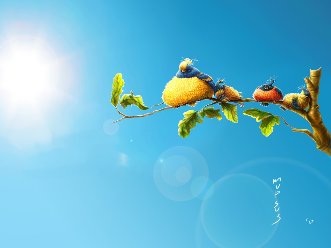 Sun Birds wallpaper 1280x960