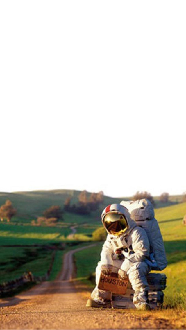 Astronaut On The Road wallpaper 640x1136