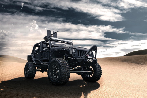 Jeep Wrangler for Army wallpaper 480x320