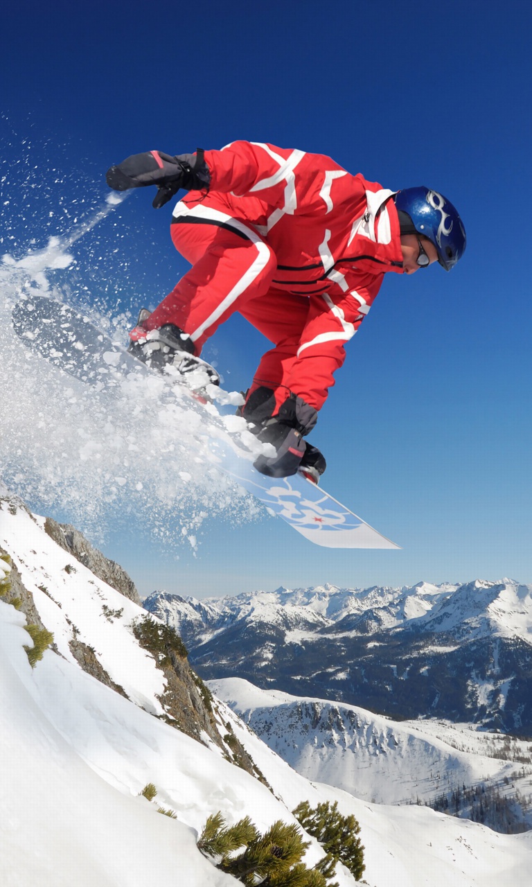 Fondo de pantalla Snowboard in Whistler - Blackcomb 1 768x1280