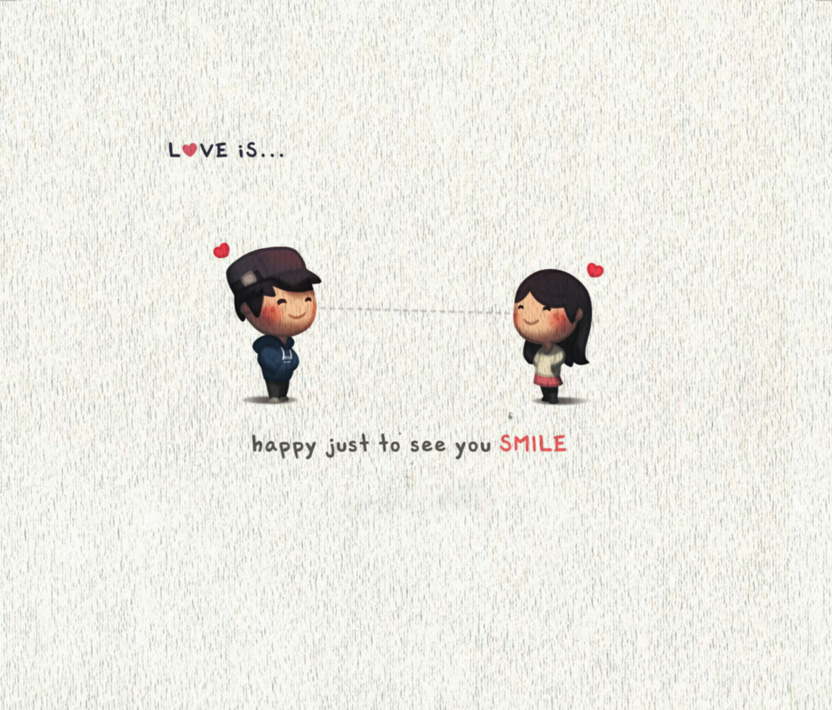 Fondo de pantalla Love Is Happy Just To See You Smile 1200x1024