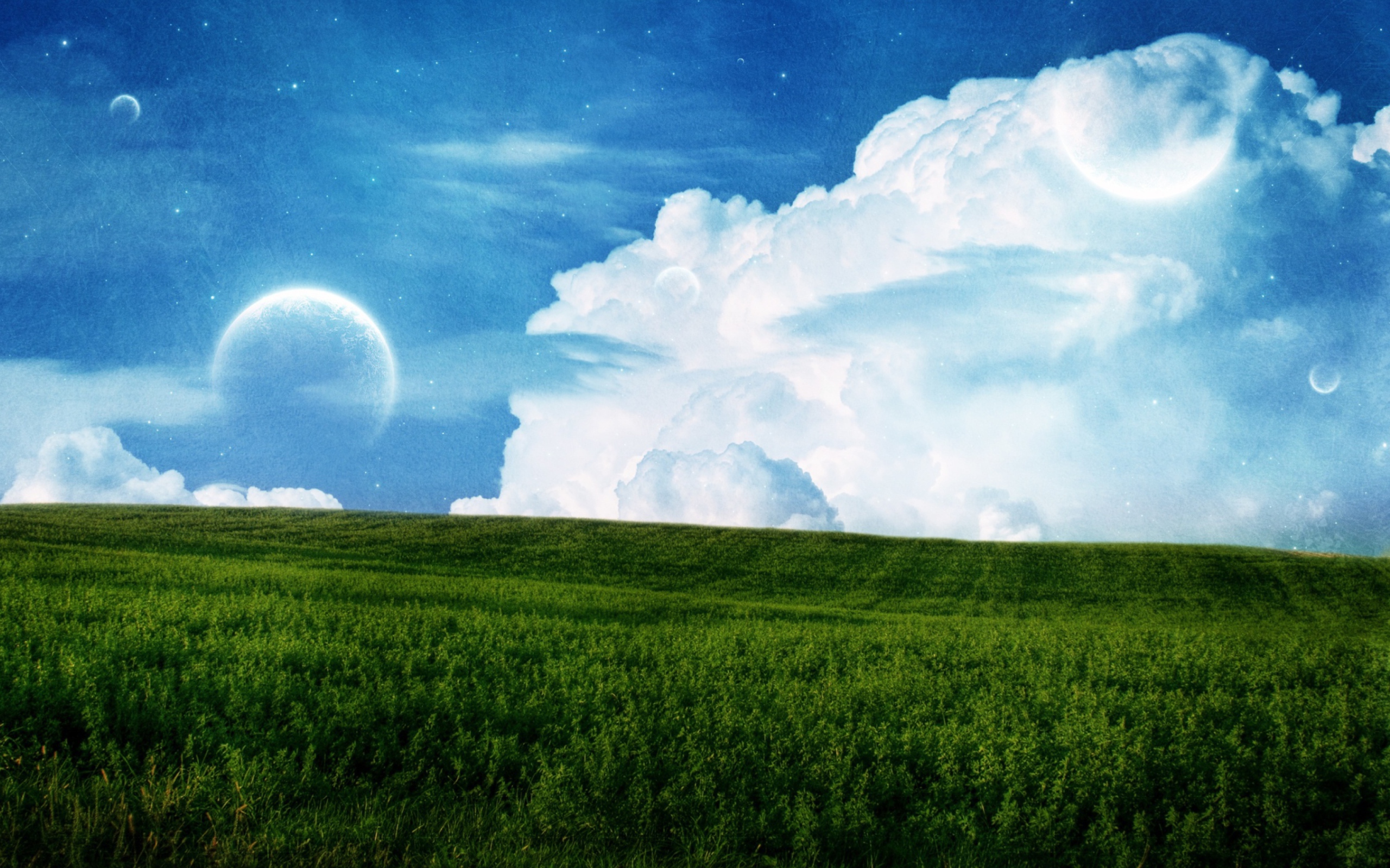 Fondo de pantalla Sky Field Planet 2560x1600