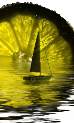 Fondo de pantalla Lime Boat 240x400