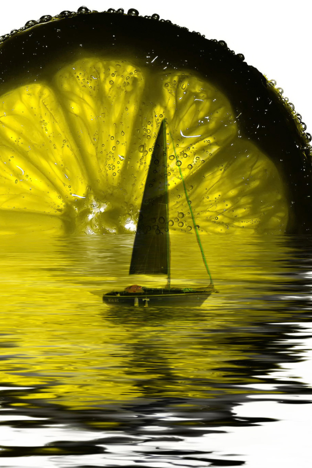 Das Lime Boat Wallpaper 640x960