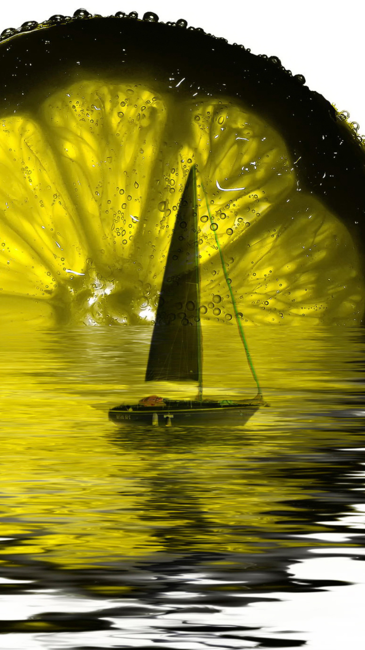 Fondo de pantalla Lime Boat 750x1334