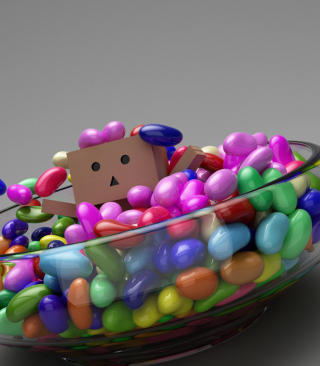 Danbo Likes Candy - Obrázkek zdarma pro 128x160