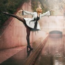 Das Ballerina Dance in Rain Wallpaper 128x128