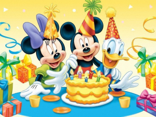 Das Mickey Mouse Birthday Wallpaper 320x240