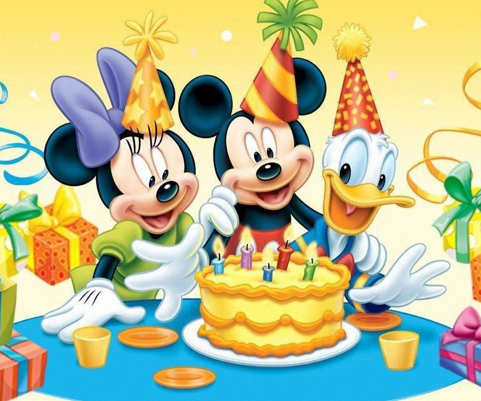 Обои Mickey Mouse Birthday 960x800