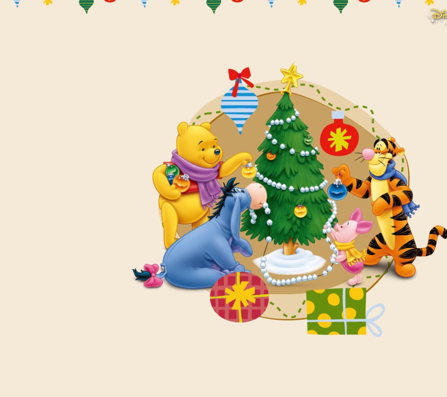 Sfondi Winnie The Pooh Christmas 1440x1280