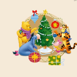 Winnie The Pooh Christmas - Obrázkek zdarma pro iPad 2