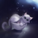 White Kitty Painting screenshot #1 128x128