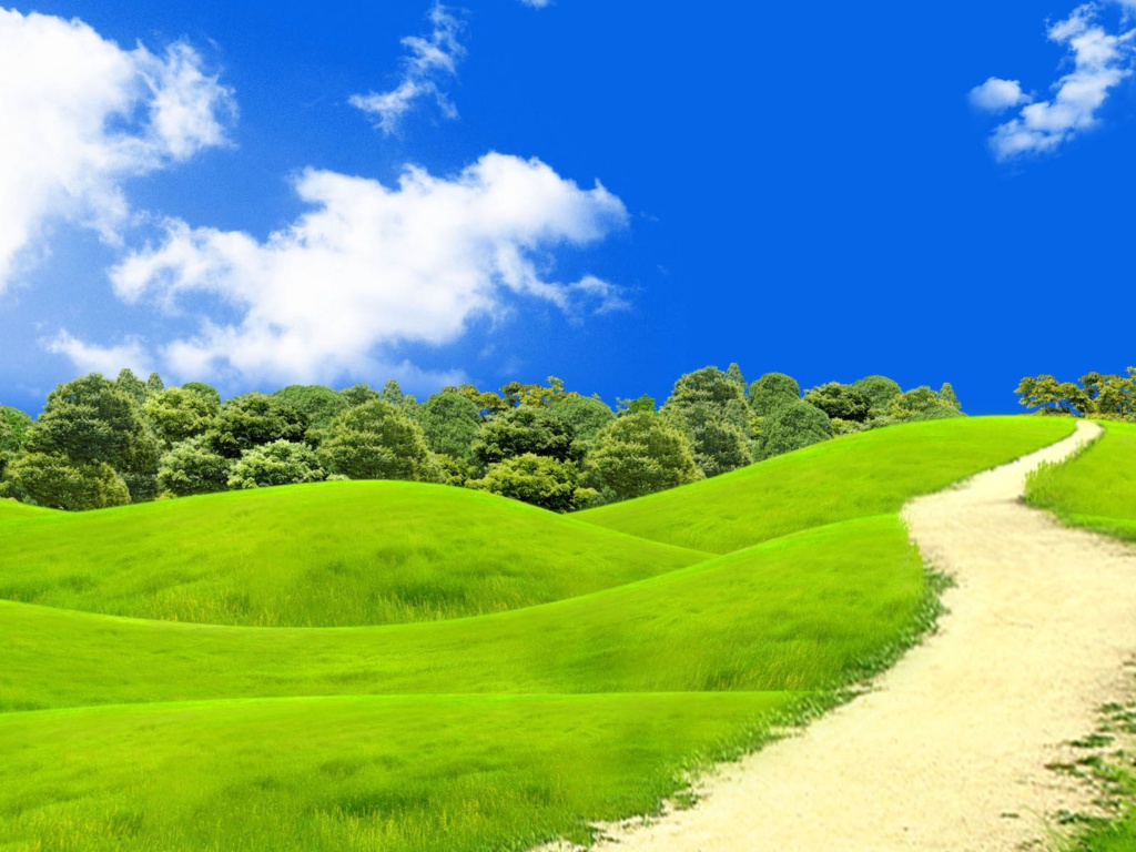 Das Green Hills In South America Wallpaper 1024x768