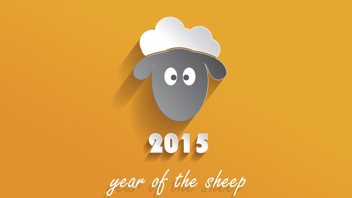 Das Year of the Sheep 2015 Wallpaper 1366x768