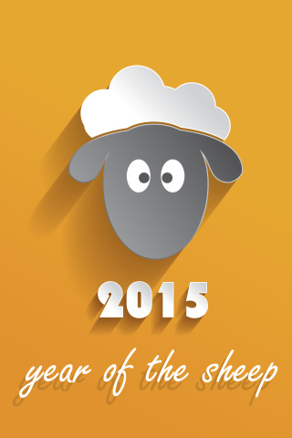 Das Year of the Sheep 2015 Wallpaper 320x480