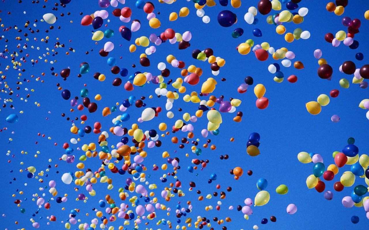 Colorful Balloons In Blue Sky screenshot #1 1280x800
