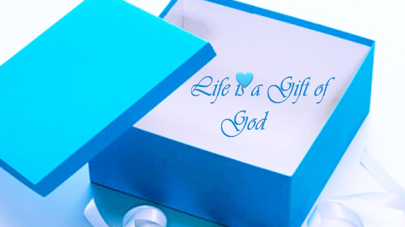 Das Life Is Gift Of God Wallpaper 1366x768