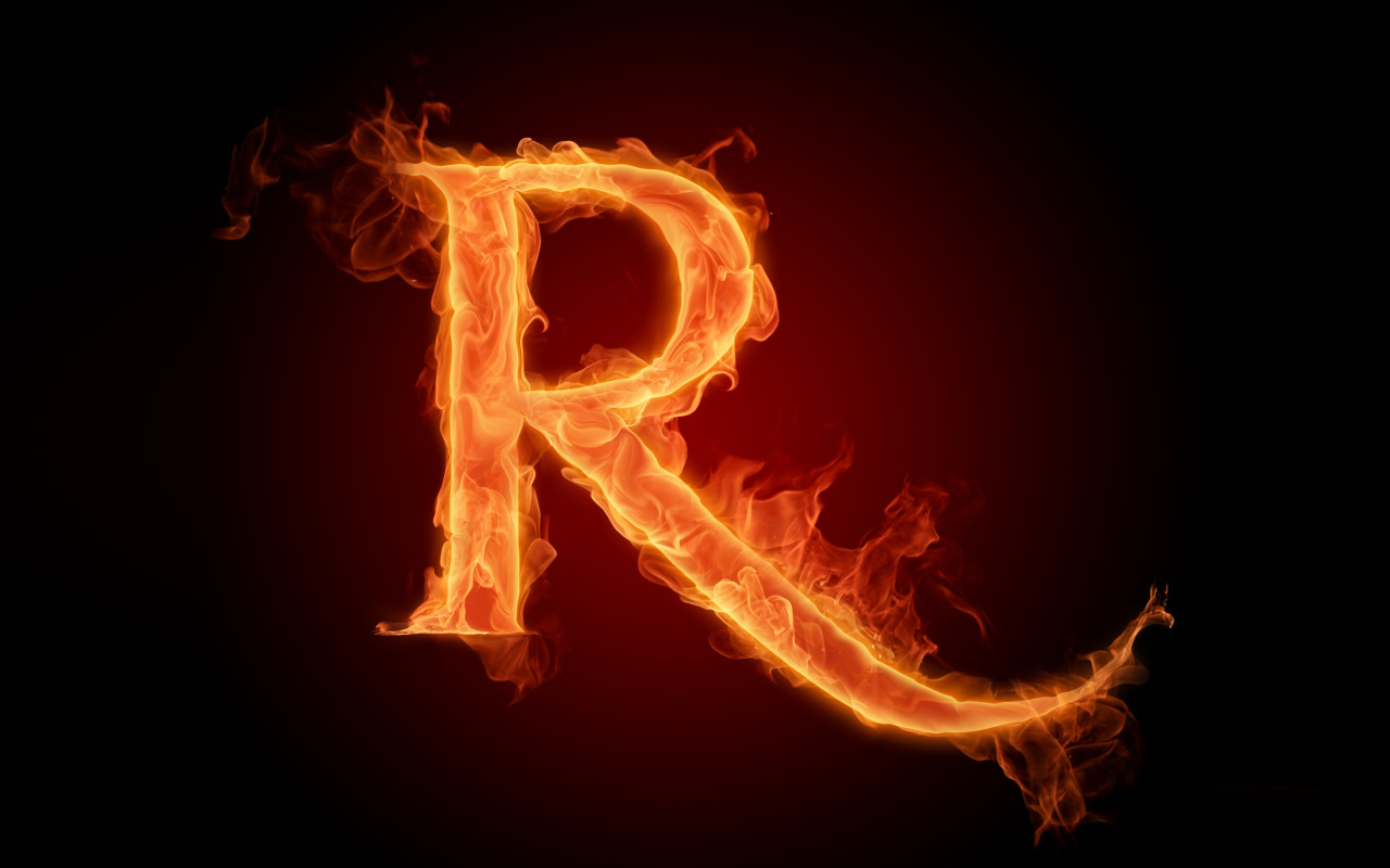 Screenshot №1 pro téma Fire Alphabet Letter R 1280x800