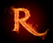 Das Fire Alphabet Letter R Wallpaper 176x144