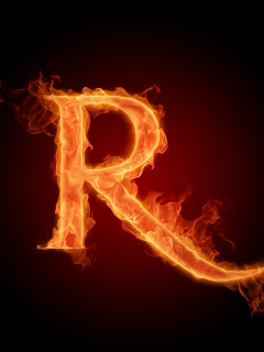 Fire Alphabet Letter R screenshot #1 240x320