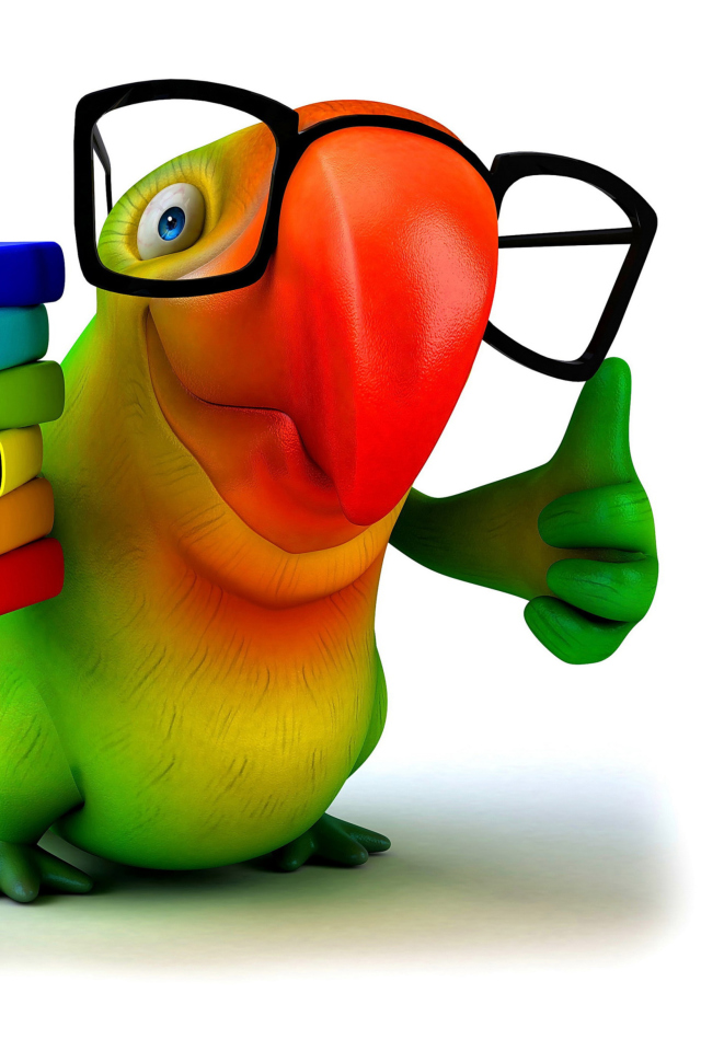 Das Funny Parrot Wallpaper 640x960
