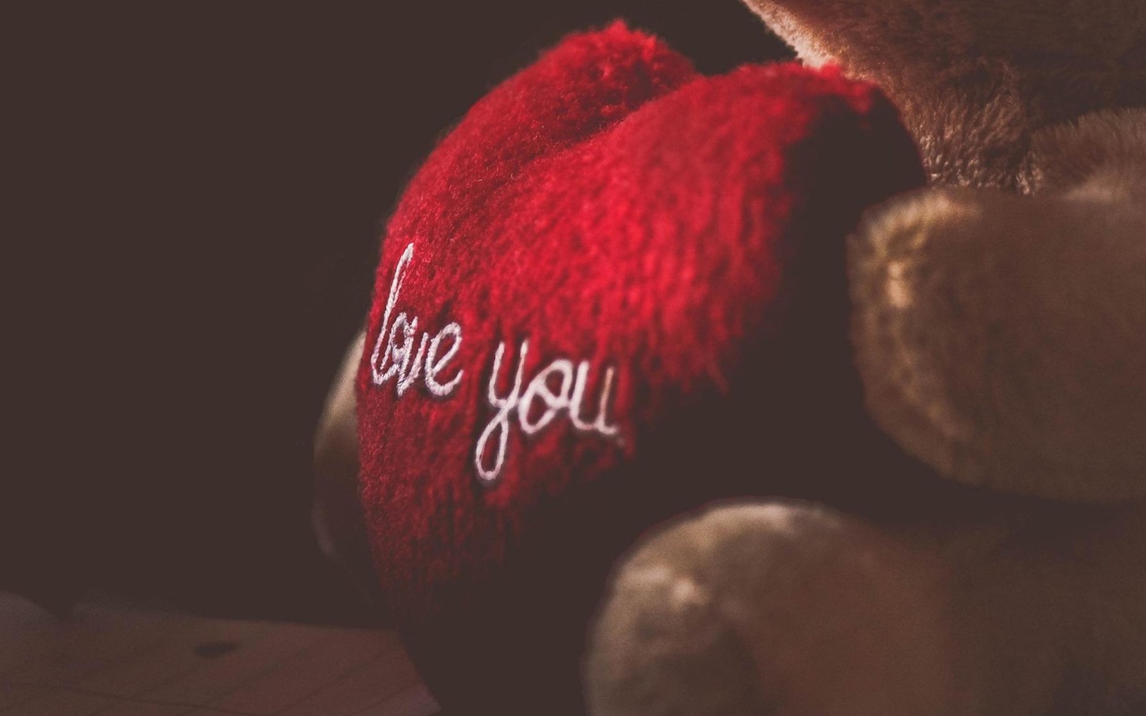 Обои Love You Plush Bear 1280x800