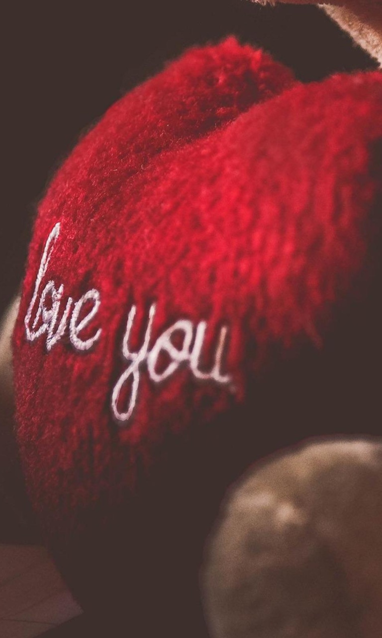 Das Love You Plush Bear Wallpaper 768x1280