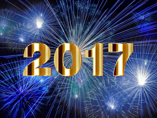 Screenshot №1 pro téma 2017 New Year Holiday fireworks 640x480