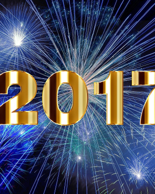 2017 New Year Holiday fireworks sfondi gratuiti per 360x640