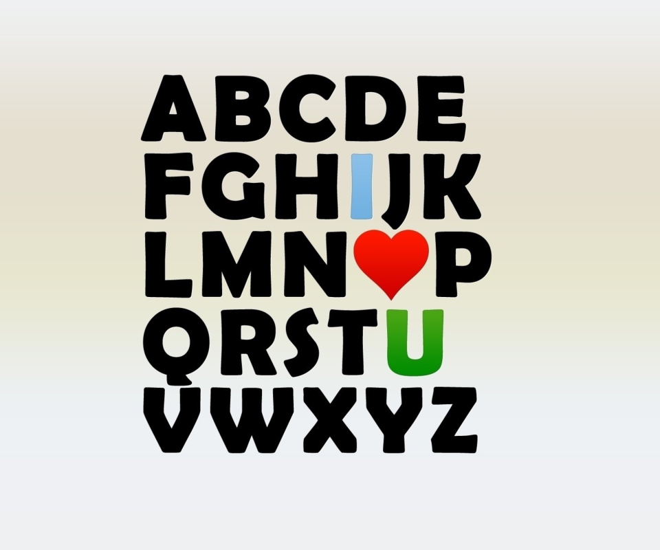 Screenshot №1 pro téma I Love U Alphabet 960x800