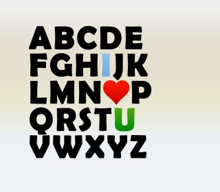 Free I Love U Alphabet Picture for iPad