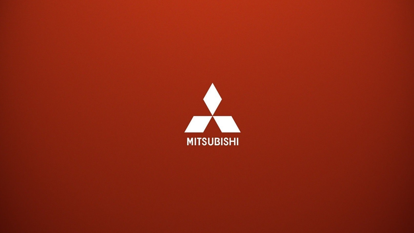 Fondo de pantalla Mitsubishi logo 1366x768