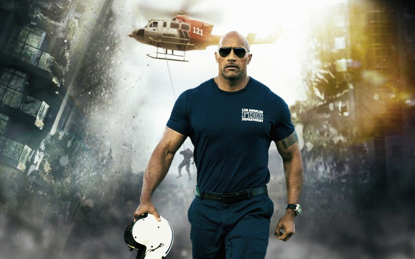 Dwayne Johnson Policeman wallpaper 1440x900