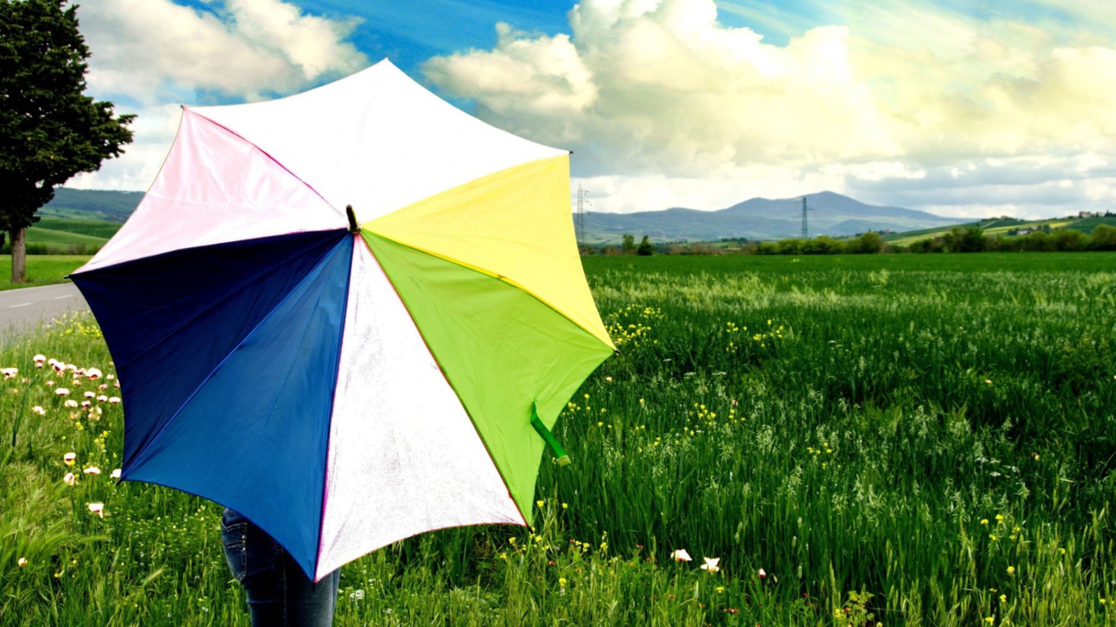 Screenshot №1 pro téma Colorful Umbrella 1600x900