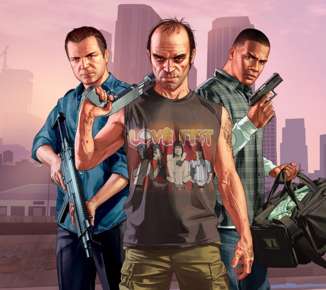 Fondo de pantalla Grand Theft Auto V Band 1080x960