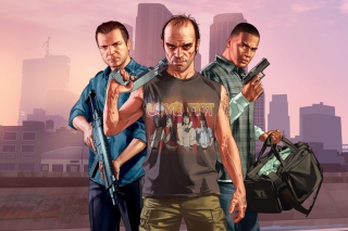 Kostenloses Grand Theft Auto V Band Wallpaper für Android, iPhone und iPad