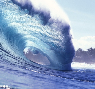 Blue Ocean Wave - Obrázkek zdarma pro 208x208
