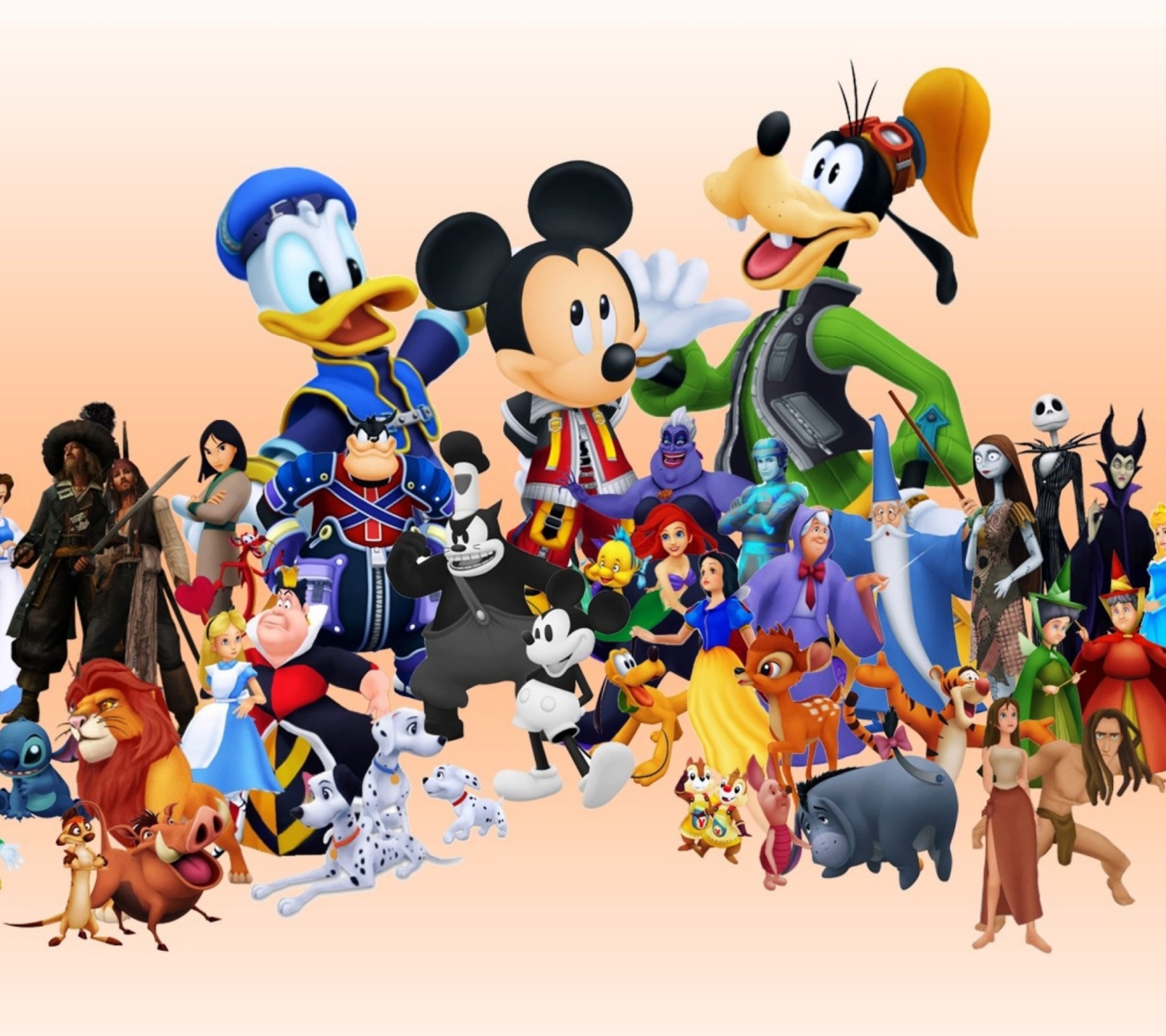 Fondo de pantalla Disney Family 1440x1280