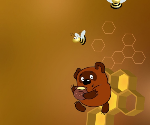 Winnie The Pooh With Honey screenshot #1 480x400