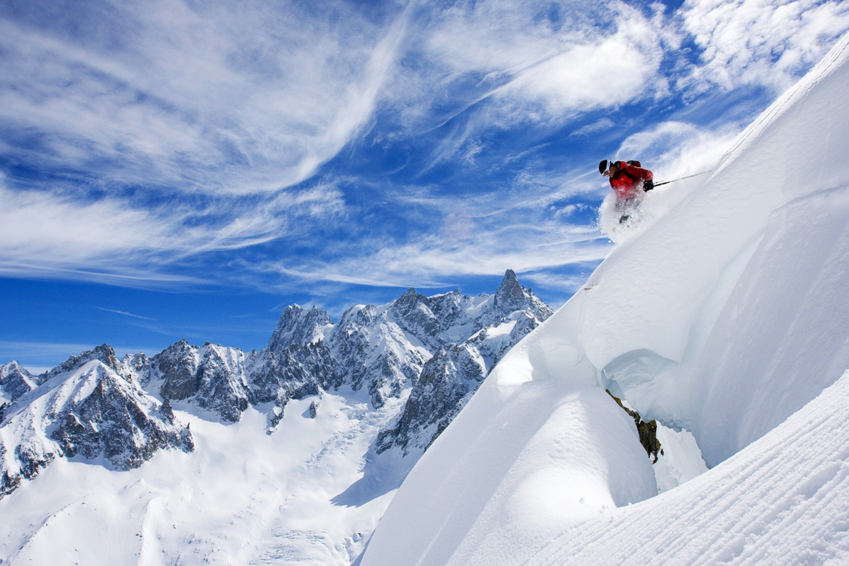 Screenshot №1 pro téma Skiing In France 2880x1920