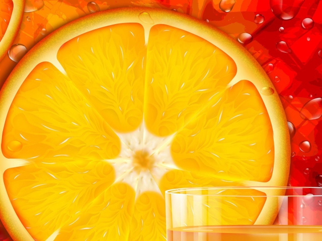 Fondo de pantalla Juicy Orange 640x480