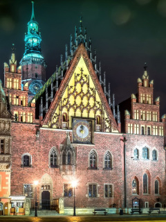 Обои Wroclaw Town Hall 240x320