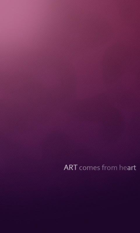 Simple Texture, Art comes from Heart wallpaper 480x800