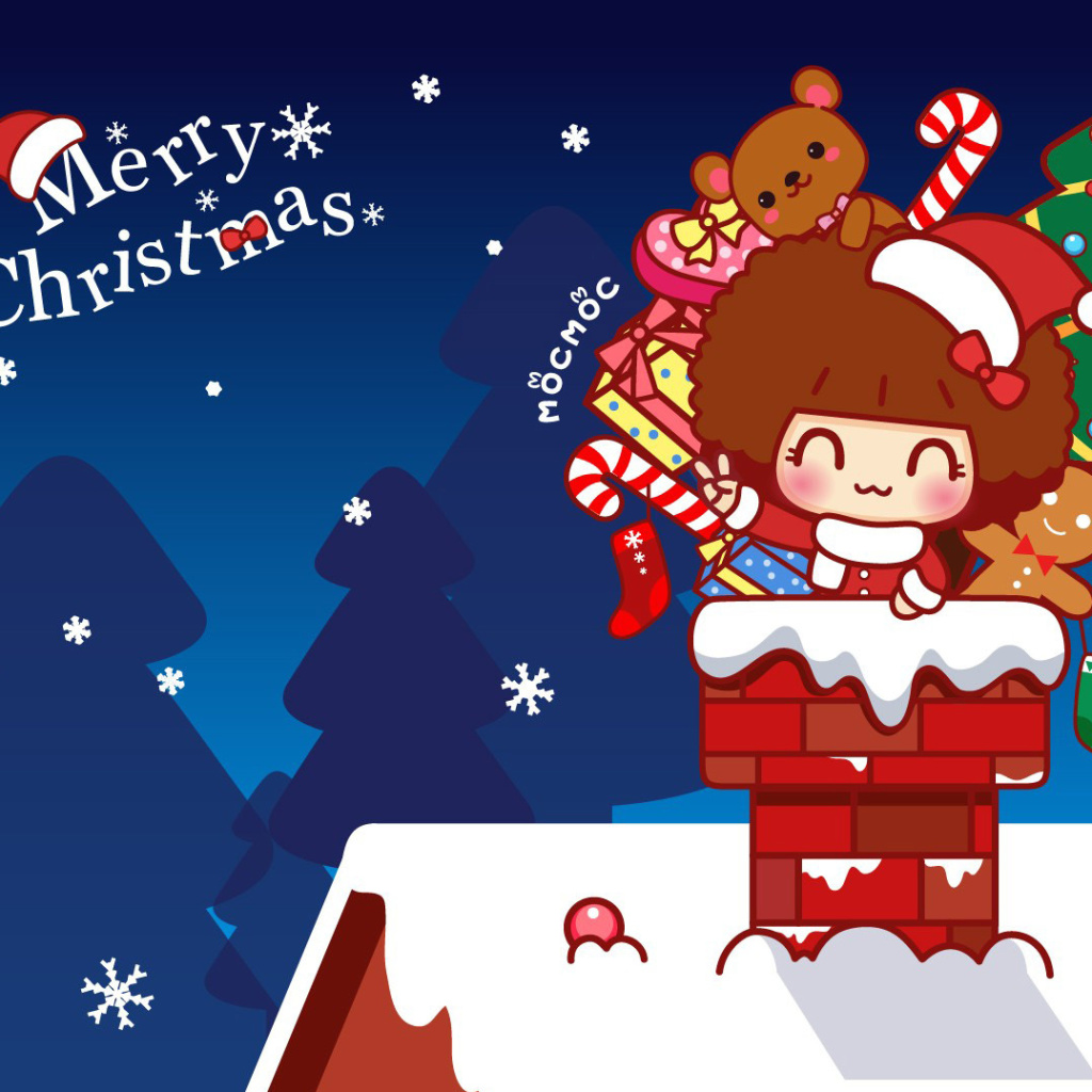 Merry Christmas wallpaper 1024x1024