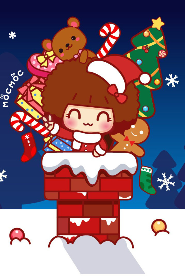 Fondo de pantalla Merry Christmas 640x960