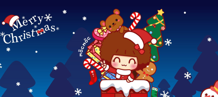 Das Merry Christmas Wallpaper 720x320