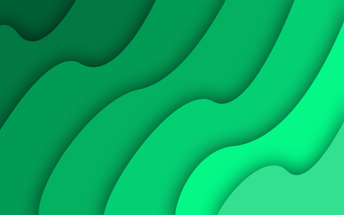 Screenshot №1 pro téma Green Waves 1440x900