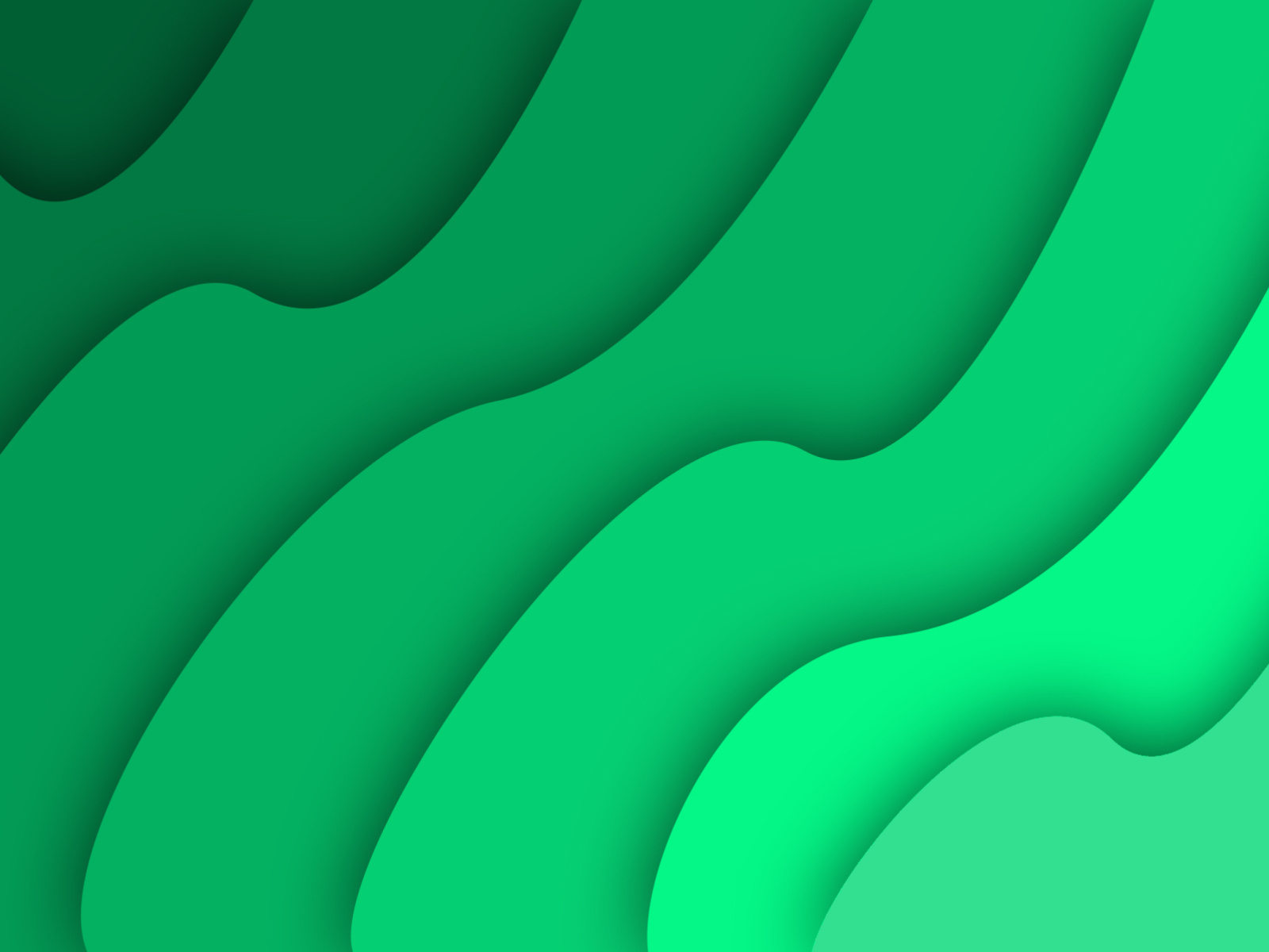 Screenshot №1 pro téma Green Waves 1600x1200