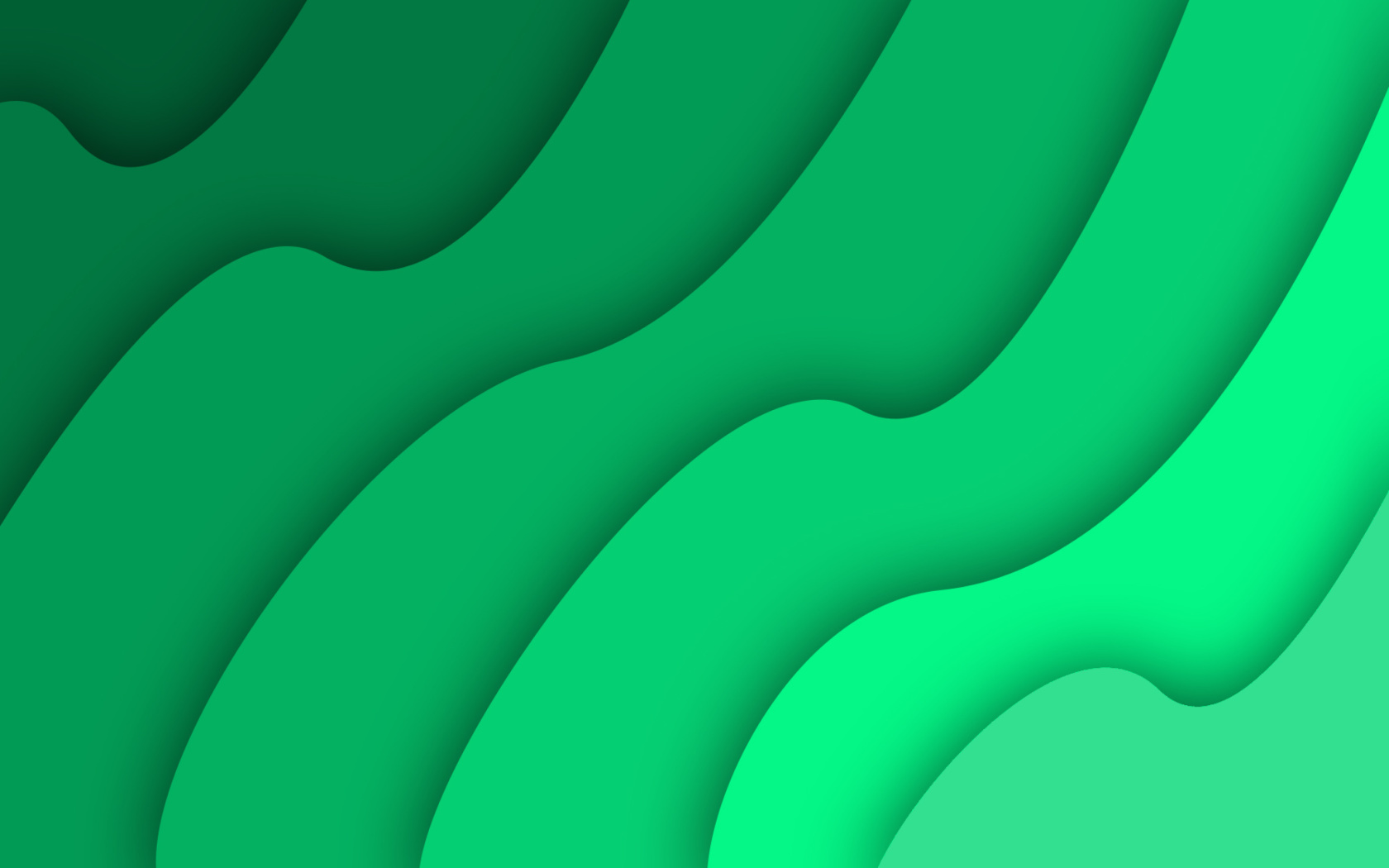 Screenshot №1 pro téma Green Waves 1680x1050
